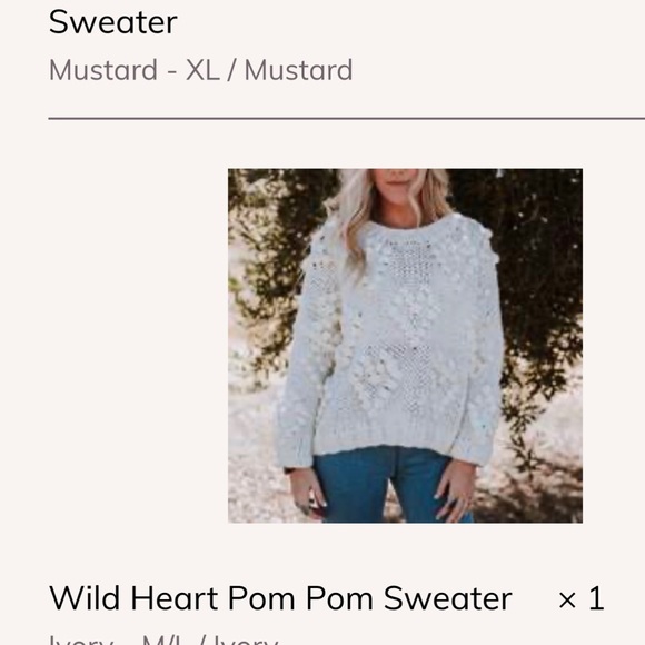 Crop heart cozy sweater - Picture 2 of 2